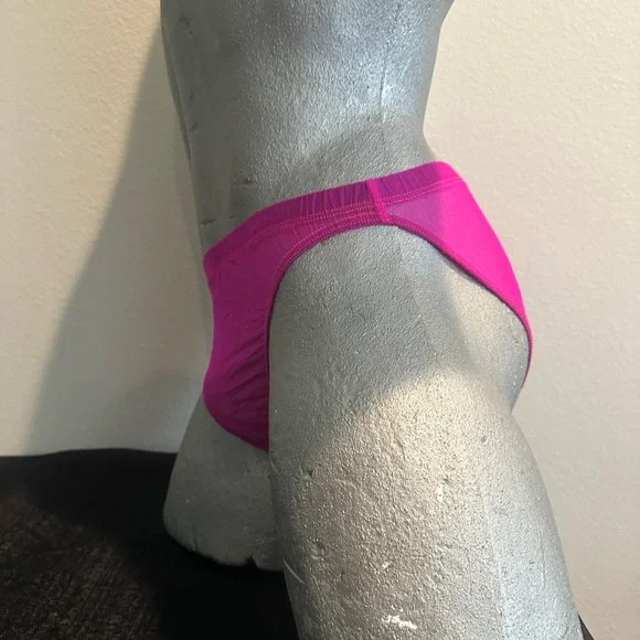 See Thru Sheer Bikini Brief  #245 -Fuschia - Picture 5 of 7
